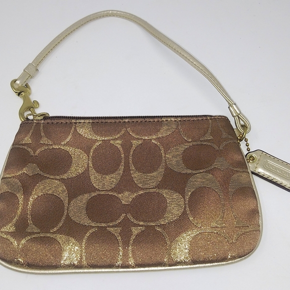 Coach | Tan and Brown Wristlet - Picture 2 of 7